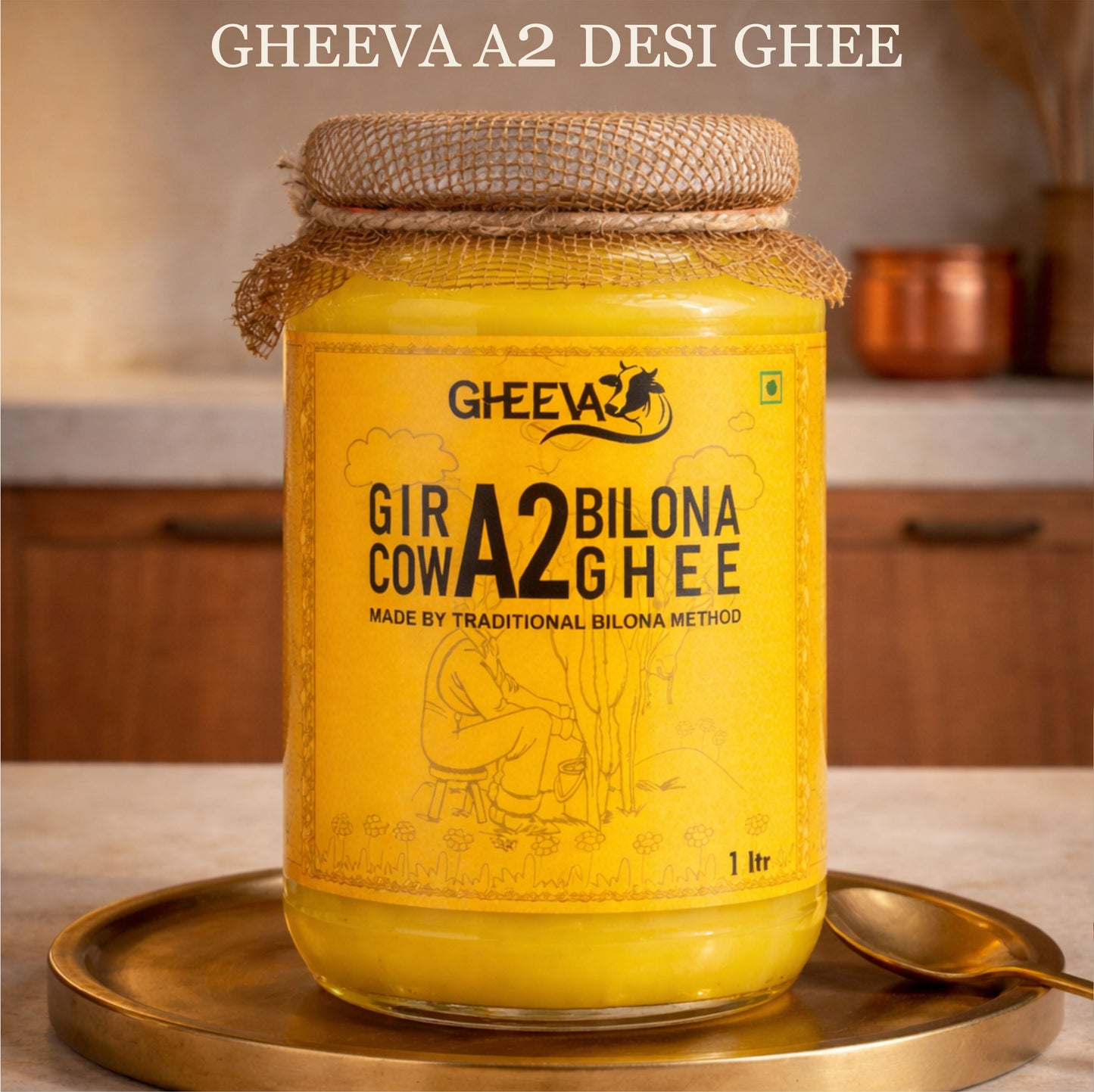 Gir caw A2 desi cultured Ghee 2 litre